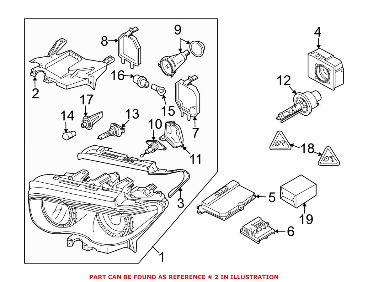 BMW Headlight Bracket - Driver Left 63126917315